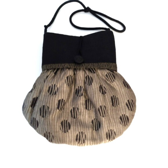 Designs By Jennifer Fleming Unique Gold & Black Dot Pattern Purse - Picture 1 of 6